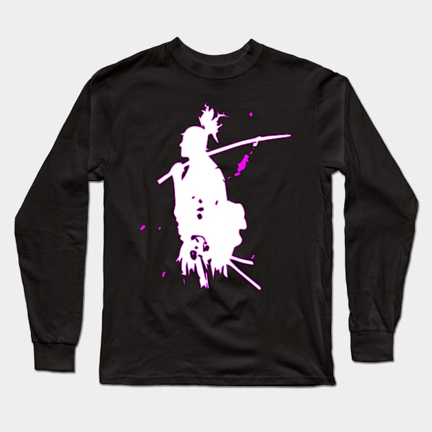dark samurai anime warrior gift Long Sleeve T-Shirt by Mirak-store 